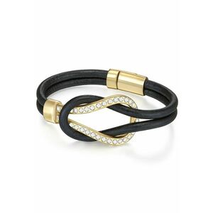 Bratara de piele cu detaliu placat cu aur de 14K imagine