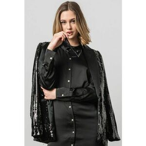 Rochie-camasa cambrata cu aspect de satin imagine