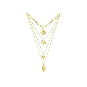 Colier stratificat placat cu aur de 14K imagine
