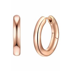 Cercei rotunzi de aur rose de 14K filat imagine