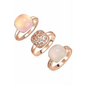 Set de inele placate cu aur de 14K - 3 piese imagine