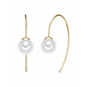 Cercei placati cu aur de 14K si decorati cu perle imagine