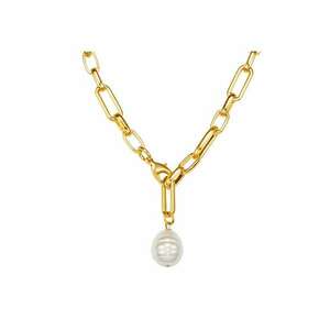 Colier placat cu aur de 14K si decorat cu perla imagine