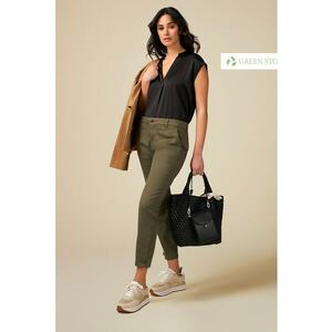 Pantaloni crop uni imagine
