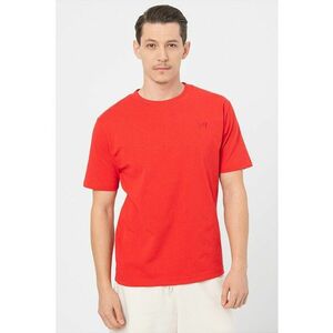 Tricou de bumbac cu decolteu la baza gatului imagine