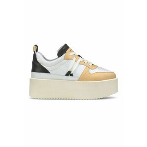 Pantofi sport din piele cu talpa flatform imagine