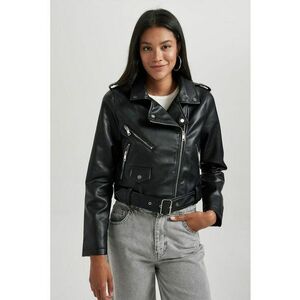 Jacheta biker supradimensionata de piele ecologica imagine