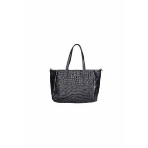 Geanta shopper de piele cu aspect de piele de crocodil imagine