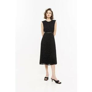 Rochie midi evazata cu buline imagine