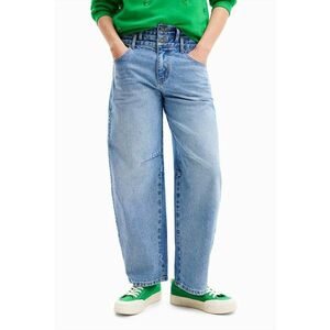 Blugi relaxed fit cu talie inalta imagine