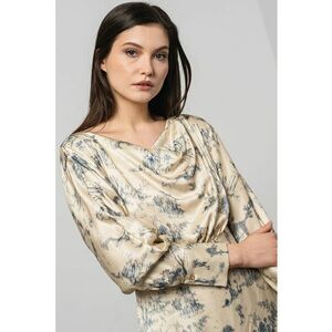 Rochie de satin cu imprimeu imagine