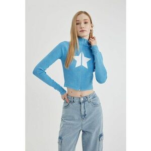 Bluza cu fermoar si maneci raglan imagine