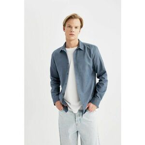 Camasa slim fit cu model uni imagine