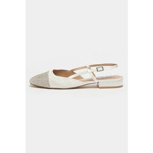 Balerini slingback din satin cu aplicatii cu strasuri imagine