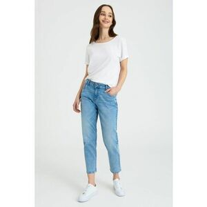 Tricou din amestec de modal cu maneci plisate imagine