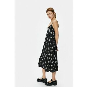 Rochie midi cu croiala in A si model floral imagine