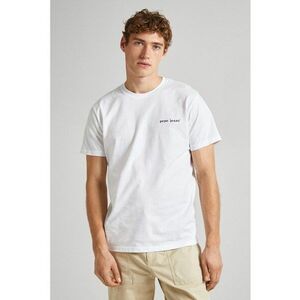 Tricou cu decolteu la baza gatului cu imprimeu pe spate imagine