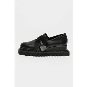 Pantofi loafer wedge de piele imagine
