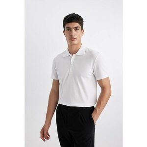 Tricou polo slim fit din amestec de modal imagine