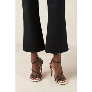 Sandale de piele cu barete multiple si toc stiletto imagine