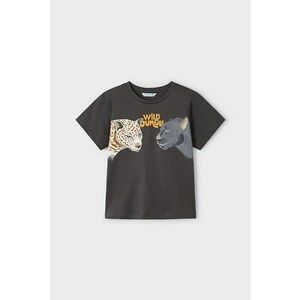 Tricou cu decolteu la baza gatului si imprimeu imagine