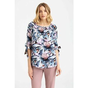 Bluza cu imprimeu si decolteu barcuta imagine