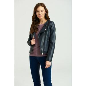 Jacheta biker de piele ecologica imagine