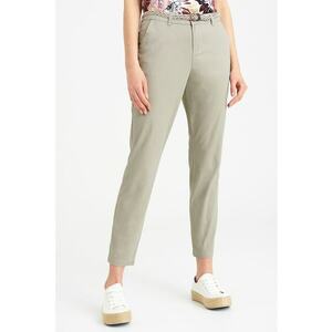 Pantaloni crop cu o curea impletita imagine