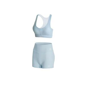 Set de top cu decolteu in V si colanti scurti pentru fitness Celeb imagine