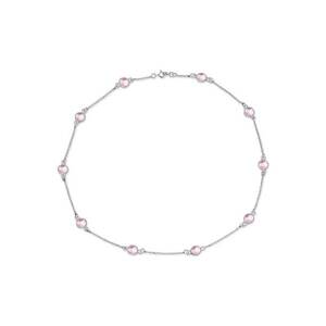 Colier de argint decorat cu zirconia Lavande imagine
