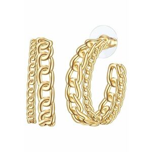 Cercei in forma de semiluna placati cu aur de 14K 32105 imagine