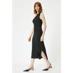 Rochie midi cu decolteu asimetric imagine