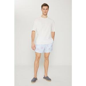 Pantaloni scurti de baie cu imprimeu si snur de ajustare imagine