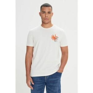 Tricou din bumbac cu decolteu la baza gatului imagine