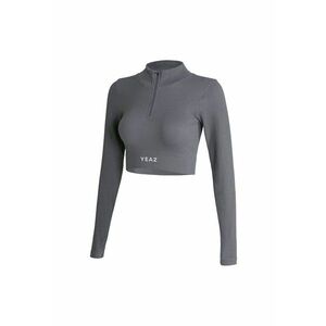 Bluza crop cu fermoar scurt pentru antrenament imagine