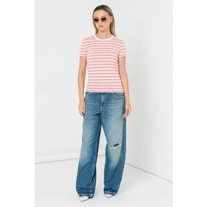 Tricou din bumbac cu model in dungi imagine