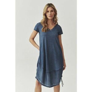 Rochie midi cu decolteu in V imagine