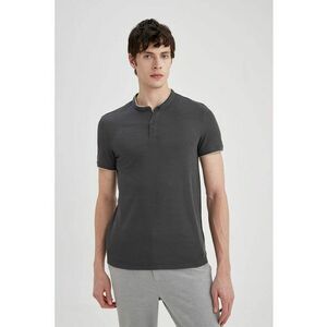Tricou uni cu guler Mao imagine