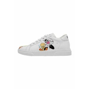 Pantofi sport din piele ecologica cu imprimeu cu desene animate Best Of Tweety And Sylvester imagine