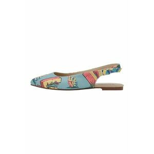 Balerini slingback din piele ecologica Love imagine