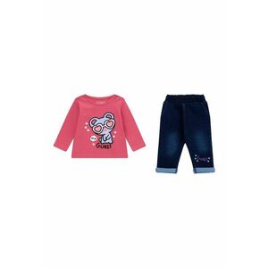 Set de bluza cu decolteu la baza gatului si pantaloni de trening imagine