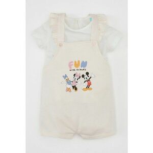 Set de salopeta cu imprimeu cu desene si tricou imagine