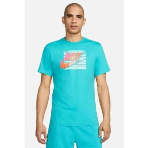 Tricou cu imprimeu logo si decolteu la baza gatului Futura imagine