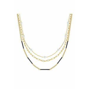 Colier cu model stratificat si placat cu aur de 14K 170287 imagine
