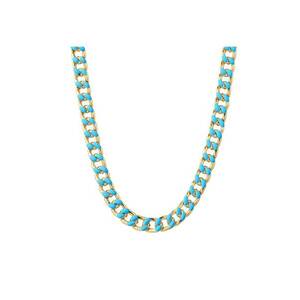 Colier placat cu aur de 14k si cu design lant imagine