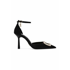 Pantofi stiletto de piele ecologica cu bareta pe glezna imagine
