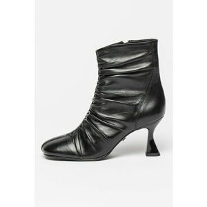 Botine de piele cu aspect texturat imagine