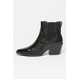 Botine Chelsea de piele cu varf ascutit imagine