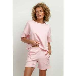 Pantaloni scurti cu buzunare T385 roz deschis imagine