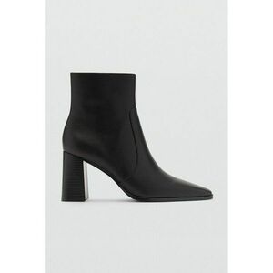 Botine de piele cu varf patrat imagine